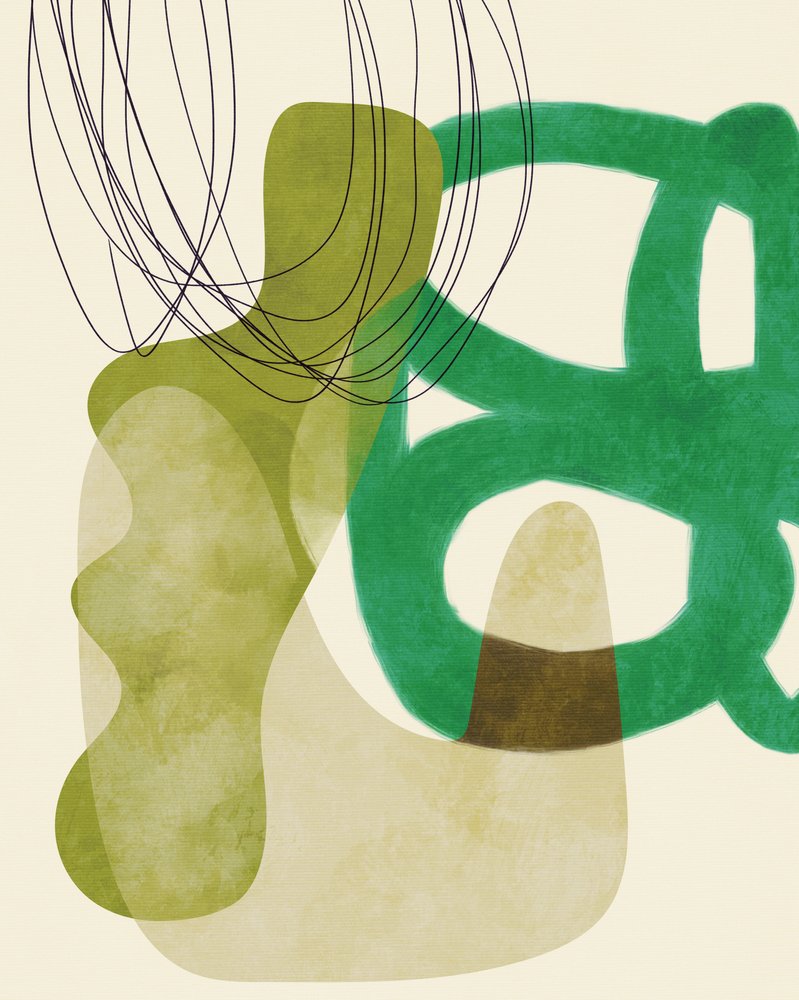 Malowane linie – zielono-brązowe kopie autorstwa Ana Rut Bre