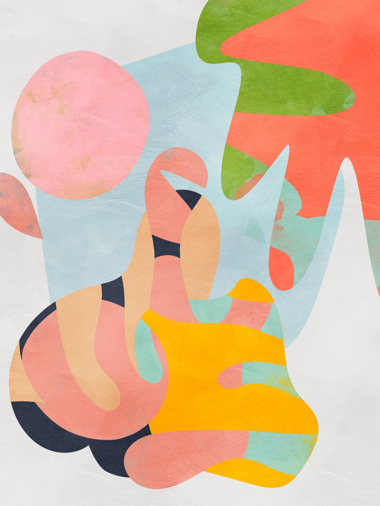 Wycięty motyw w pastelowych barwach autorstwa Ana Rut Bre