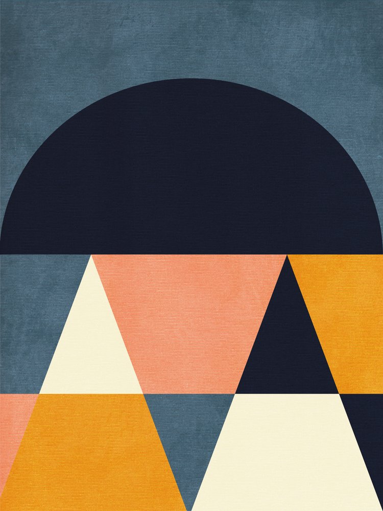 Rainbow Plus Shapes  Niebieski Musztardowy4 autorstwa Ana Rut Bre