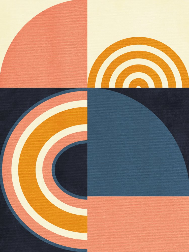 Rainbow Plus Shapes  Niebieski musztardowy9 autorstwa Ana Rut Bre