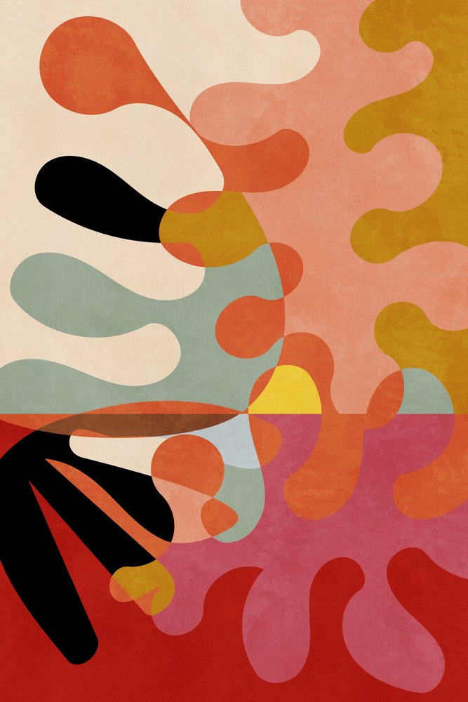 Ciepłe kolory – geometria Bauhausu 5 autorstwa Ana Rut Bre