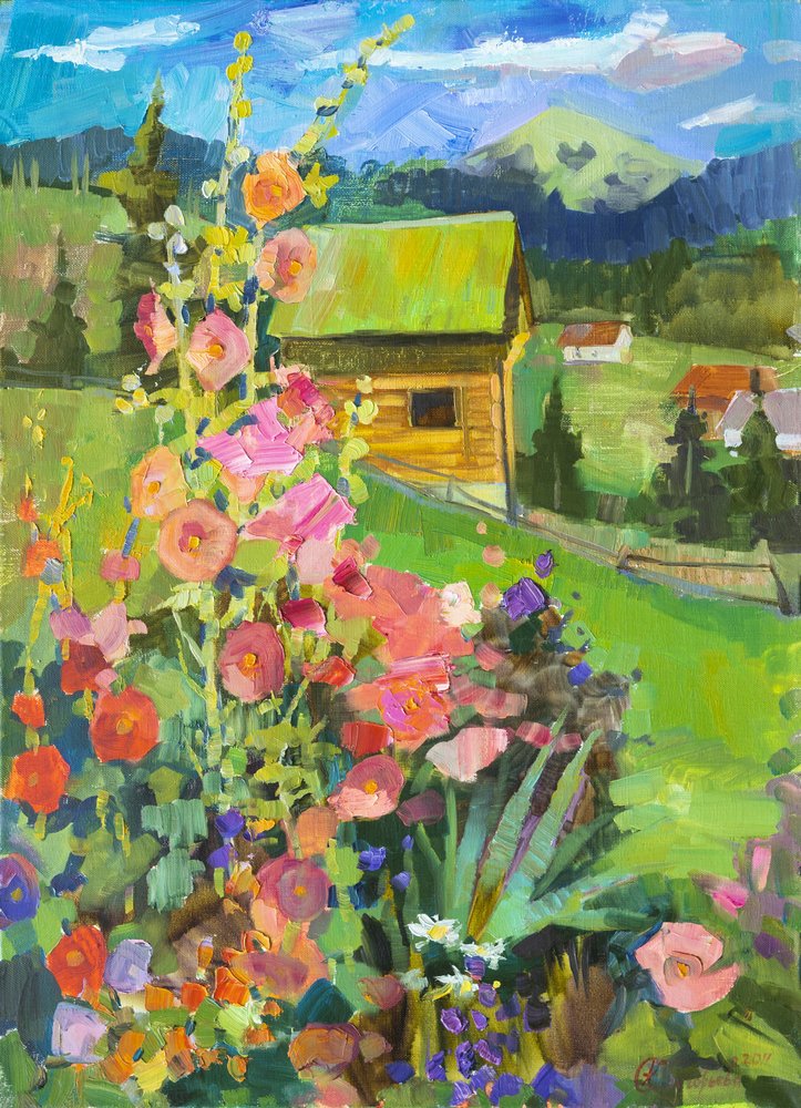 Pełna życia altana ogrodowa autorstwa Anastasiia Grygorieva