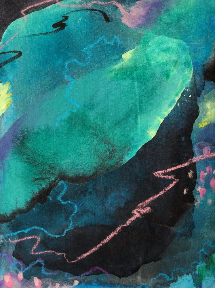 Głęboki turkusowy organiczny przepływ autorstwa Anastasiya Devochkina