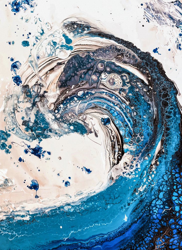Abstrakcja „Fala oceaniczna” autorstwa Anda Bieza
