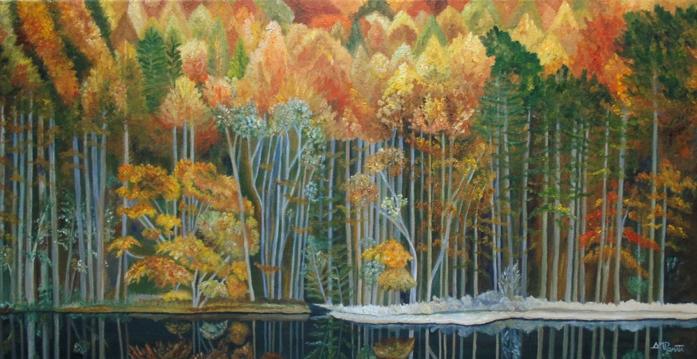 Żywe jesienne refleksje autorstwa Angeles M. Pomata