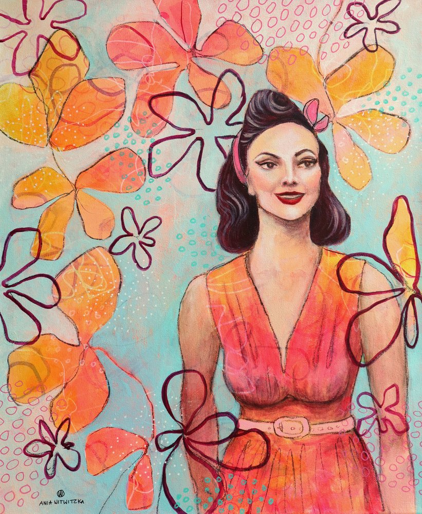 Retro Lady 5 autorstwa Ania Witwitzka