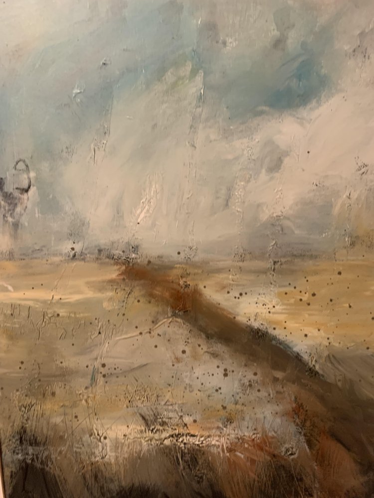 Spokojny, abstrakcyjny pejzaż autorstwa Anna-Karin Bergius