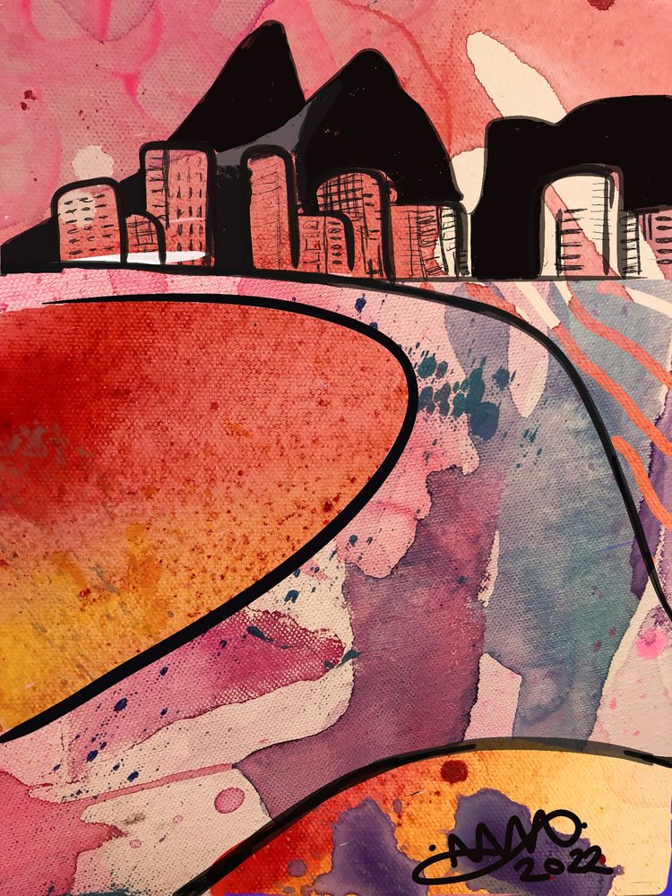Pełne życia, abstrakcyjne miasto autorstwa Anna Viklund