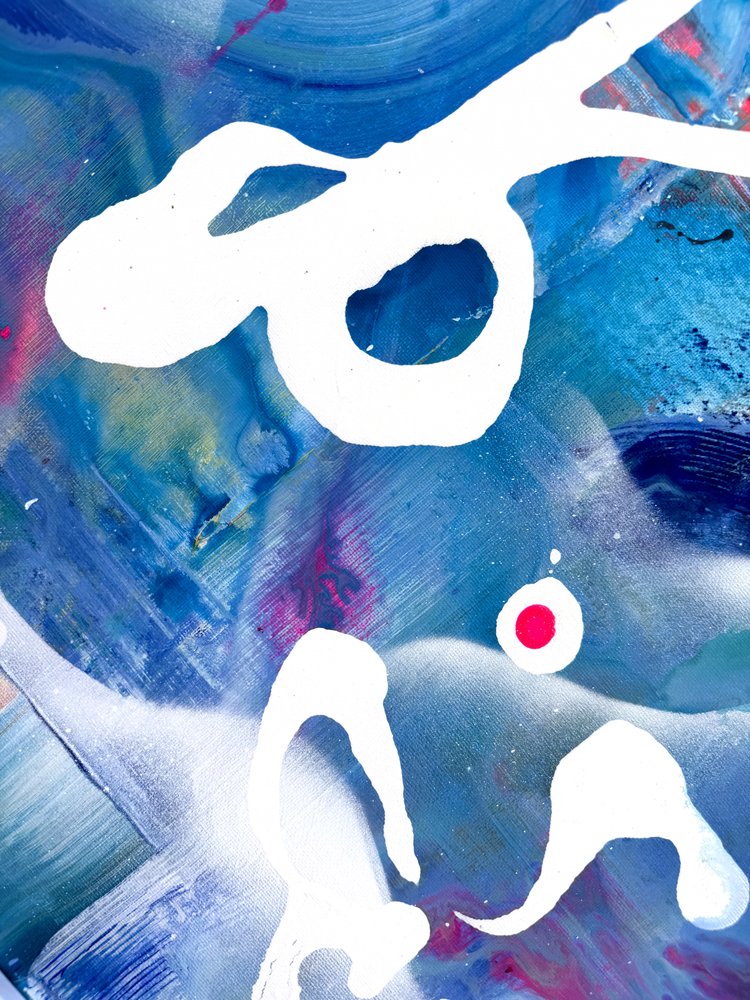 Żywy niebieski płynny abstrakt autorstwa Anna Viklund