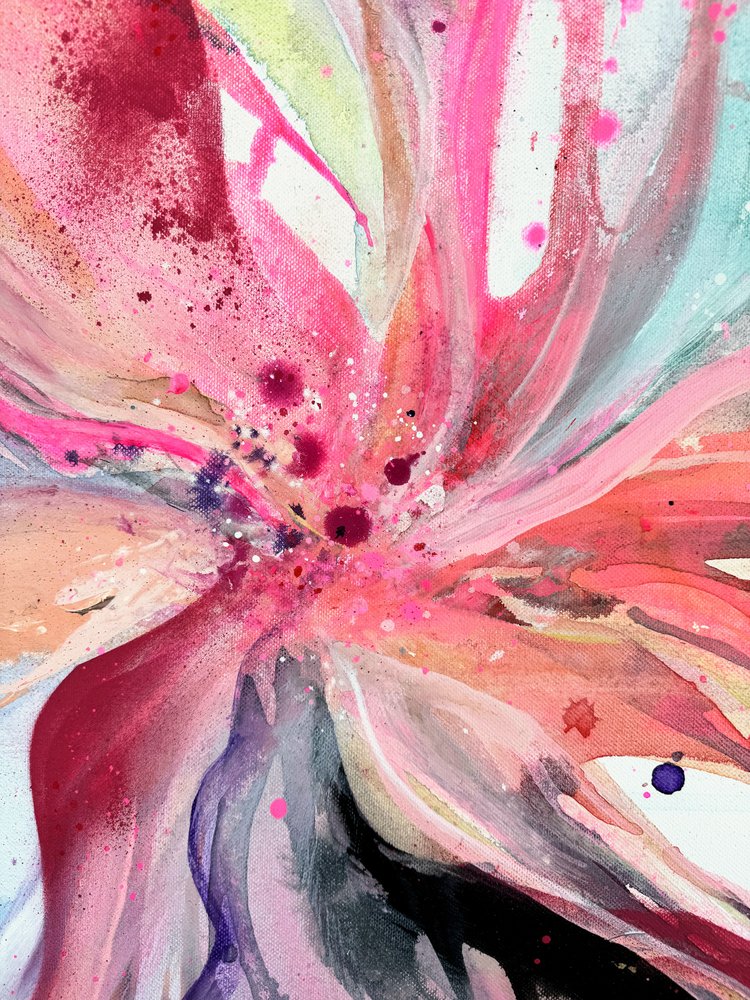 Żywy różowy kwiat autorstwa Anna Viklund