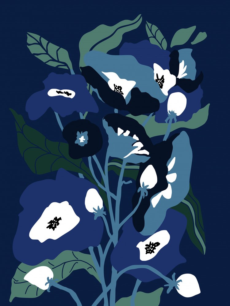 Deep Blue Botanicals autorstwa Annick