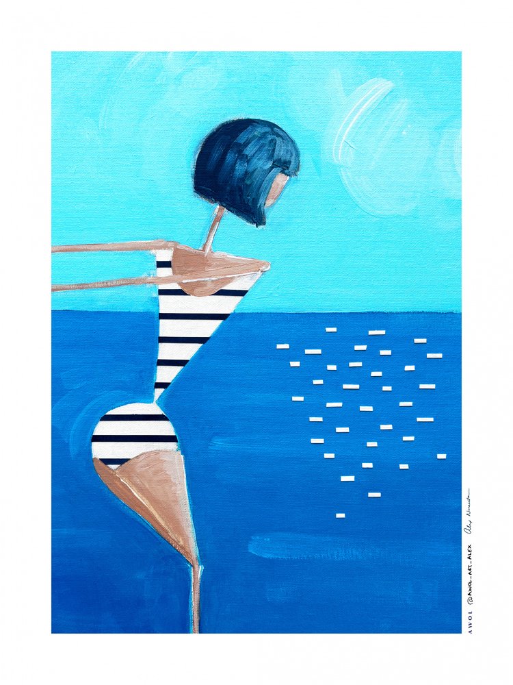 KOBIETA NURKUJĄCA autorstwa Awol Art Alex