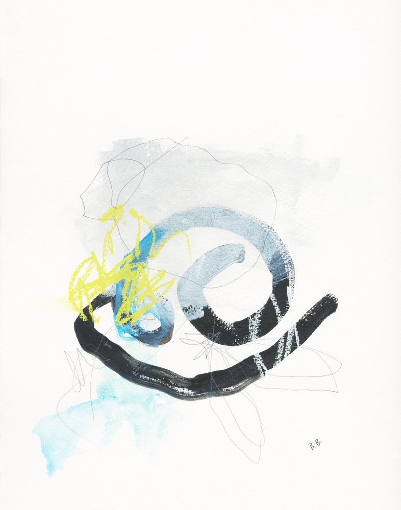 Dynamiczne abstrakcyjne zawirowania autorstwa Bronwyn Baker