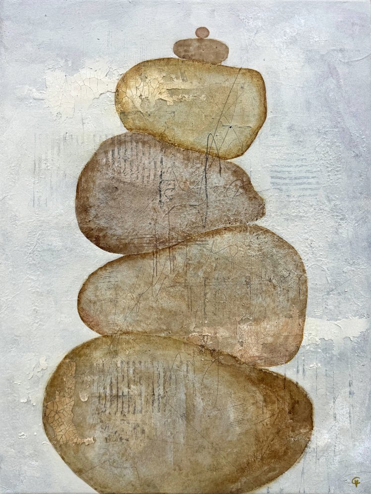 Ułożone kamienie Zen autorstwa Carolina Gårdheim