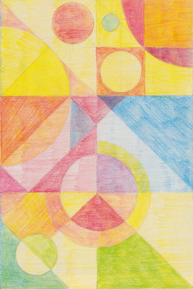 Kolorowa abstrakcyjna geometria autorstwa Catalina Somolinos