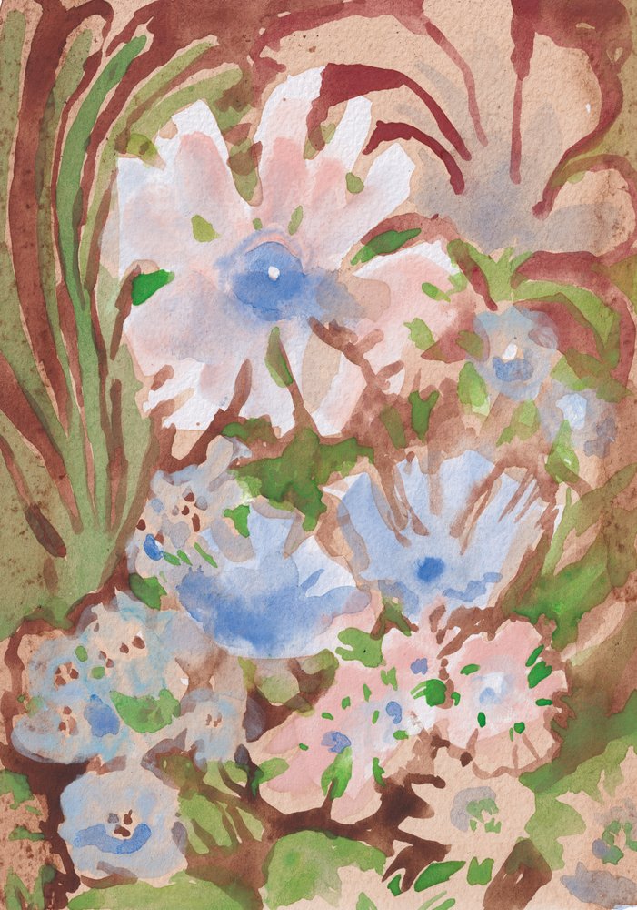 Delikatne kwiaty w stylu akwareli autorstwa Catalina Somolinos