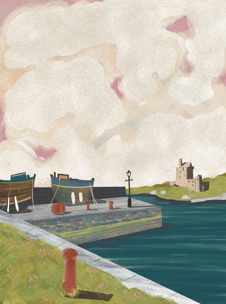 Zabytkowy Castle Harbor autorstwa Charlotte Trudgett