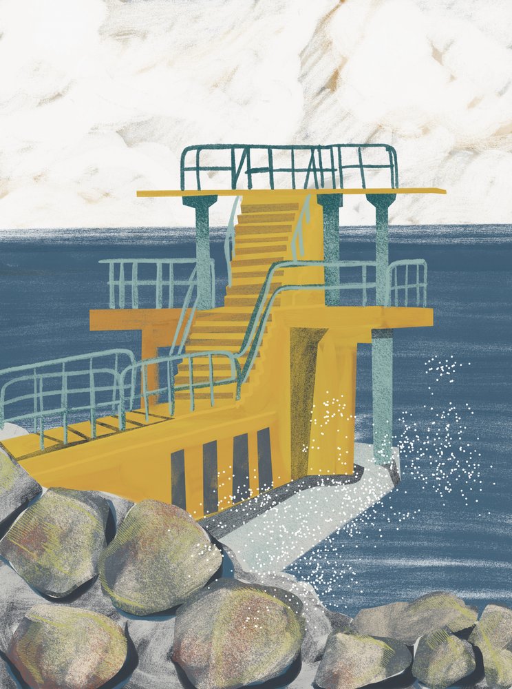 Platforma nurkowa „Yellow Ocean” autorstwa Charlotte Trudgett