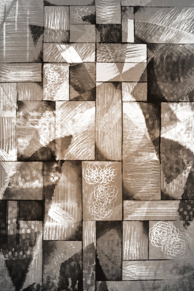 Geometryczne warstwy w odcieniach sepii autorstwa Christina Sillen