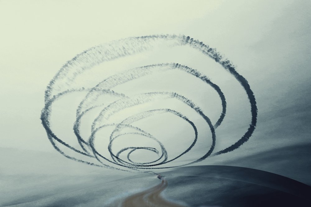 Spiralny krajobraz dymu autorstwa Christina Sillen