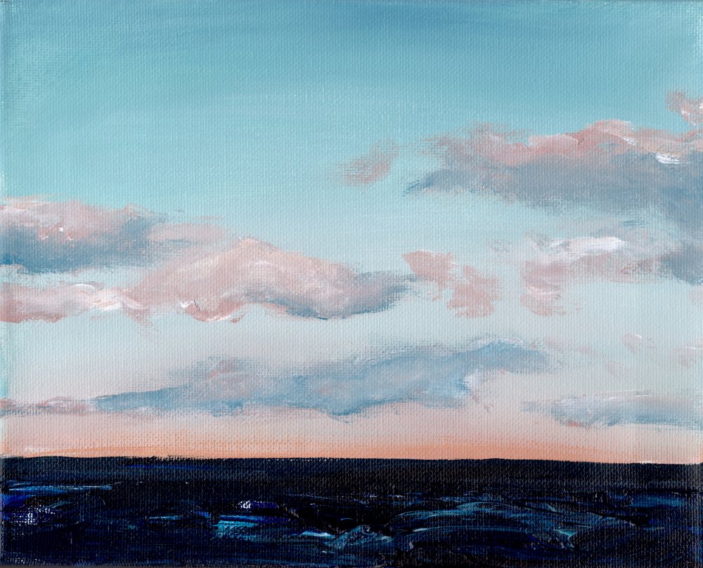 Pastelowy horyzont oceanu autorstwa Christine Lindstrom