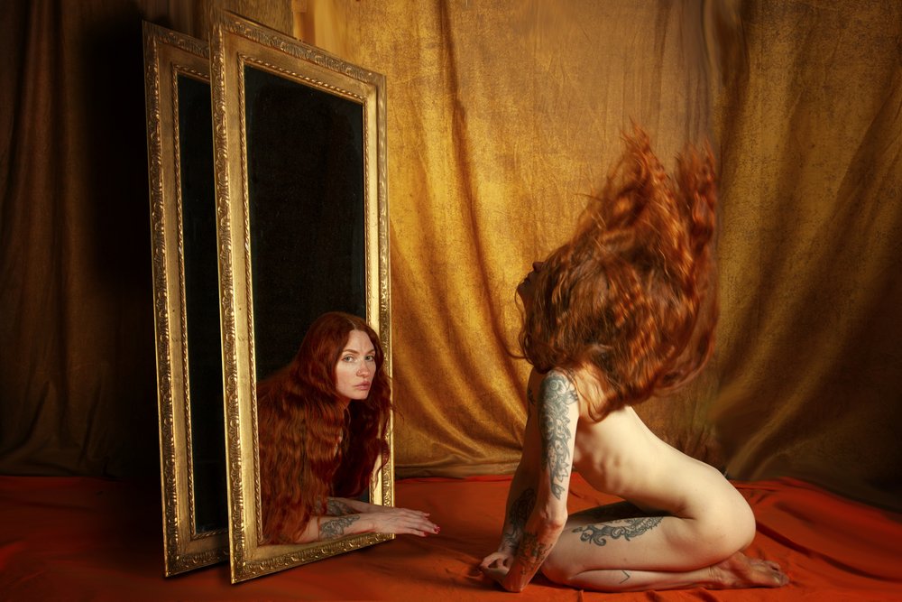 Refleksja mistycznej kobiety autorstwa Christine von Diepenbroek
