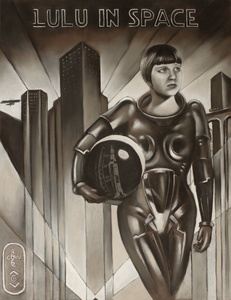 Astronauta w stylu art déco autorstwa Corné Akkers