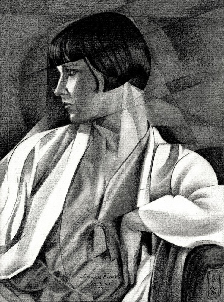 Profil kobiety w stylu art déco autorstwa Corné Akkers