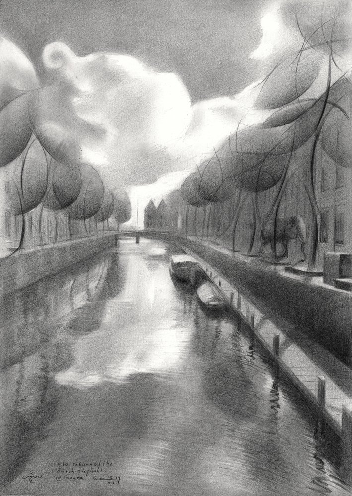 Canal City: Marzenie słonia autorstwa Corné Akkers