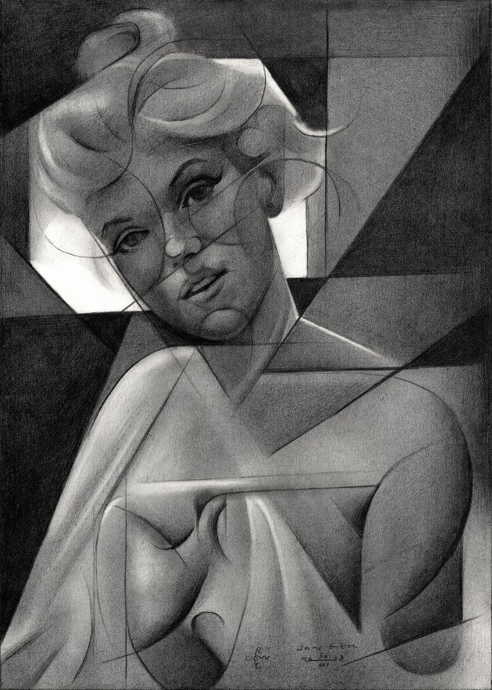 Elegancka kobieta w monochromatycznej stylizacji autorstwa Corné Akkers