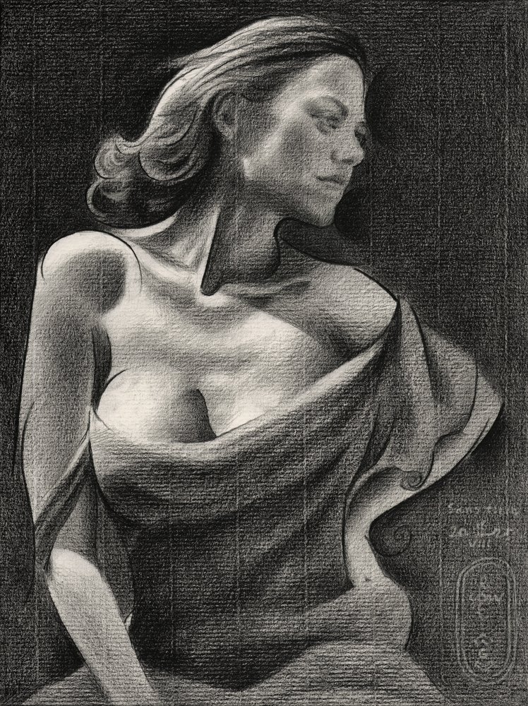 Elegancki portret kobiety autorstwa Corné Akkers