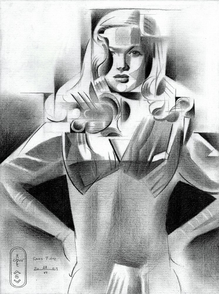 Geometryczny portret modowy autorstwa Corné Akkers