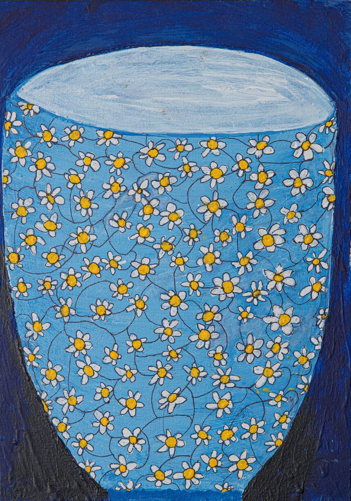 Wazon „Blue Daisy” autorstwa Dale Hefer & Family