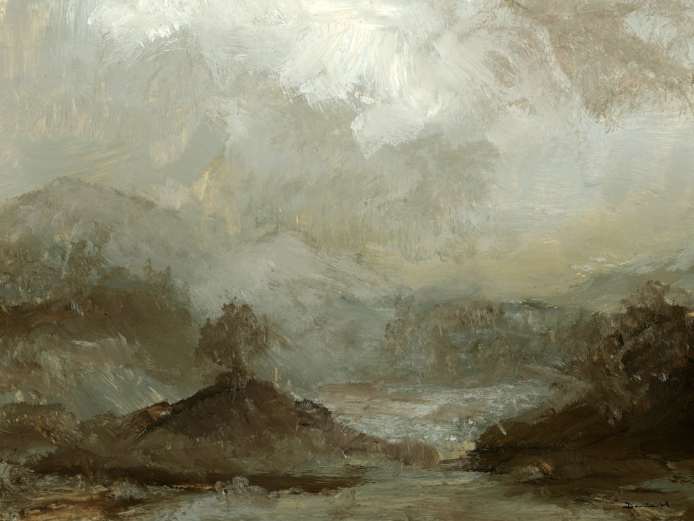 Dąb na wzgórzu autorstwa Dan Hobday