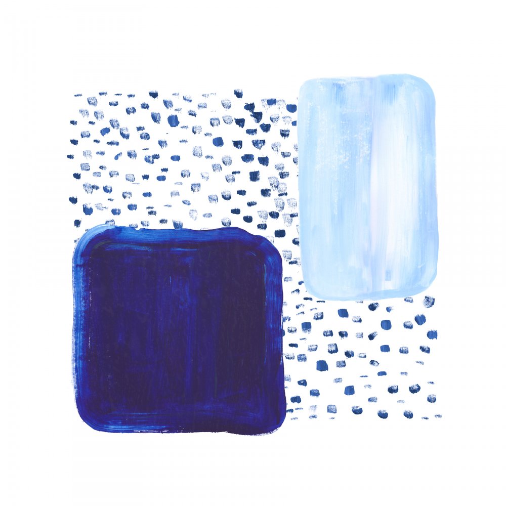 Kompozycja „Blue Strokes” autorstwa Danushka Abeygoda