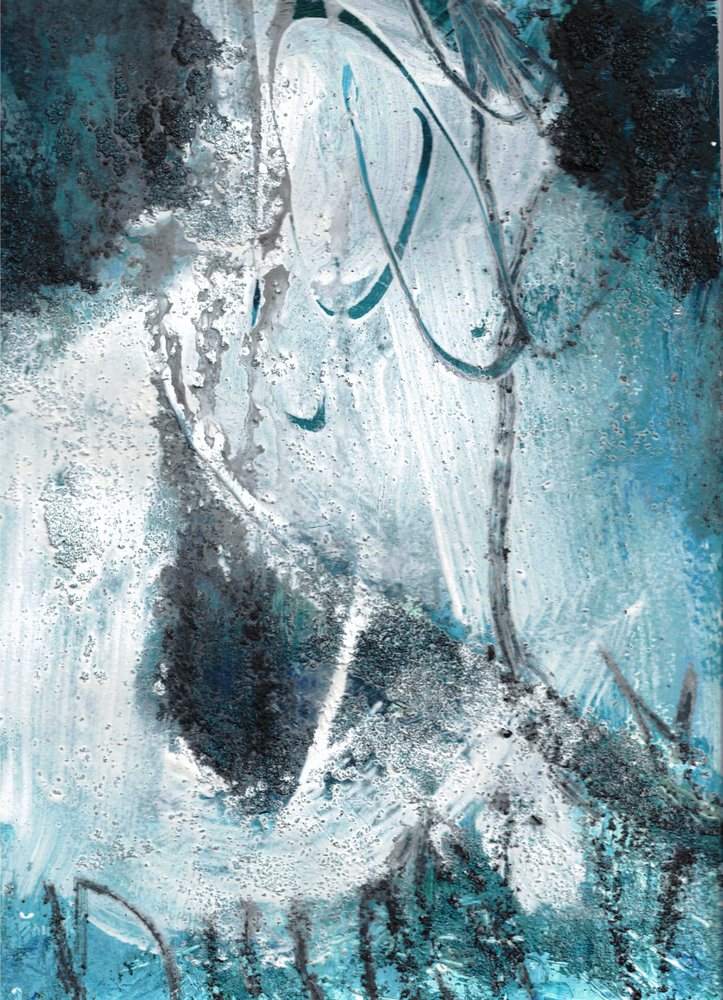 Misty Blue – abstrakcja autorstwa Deb Chaney