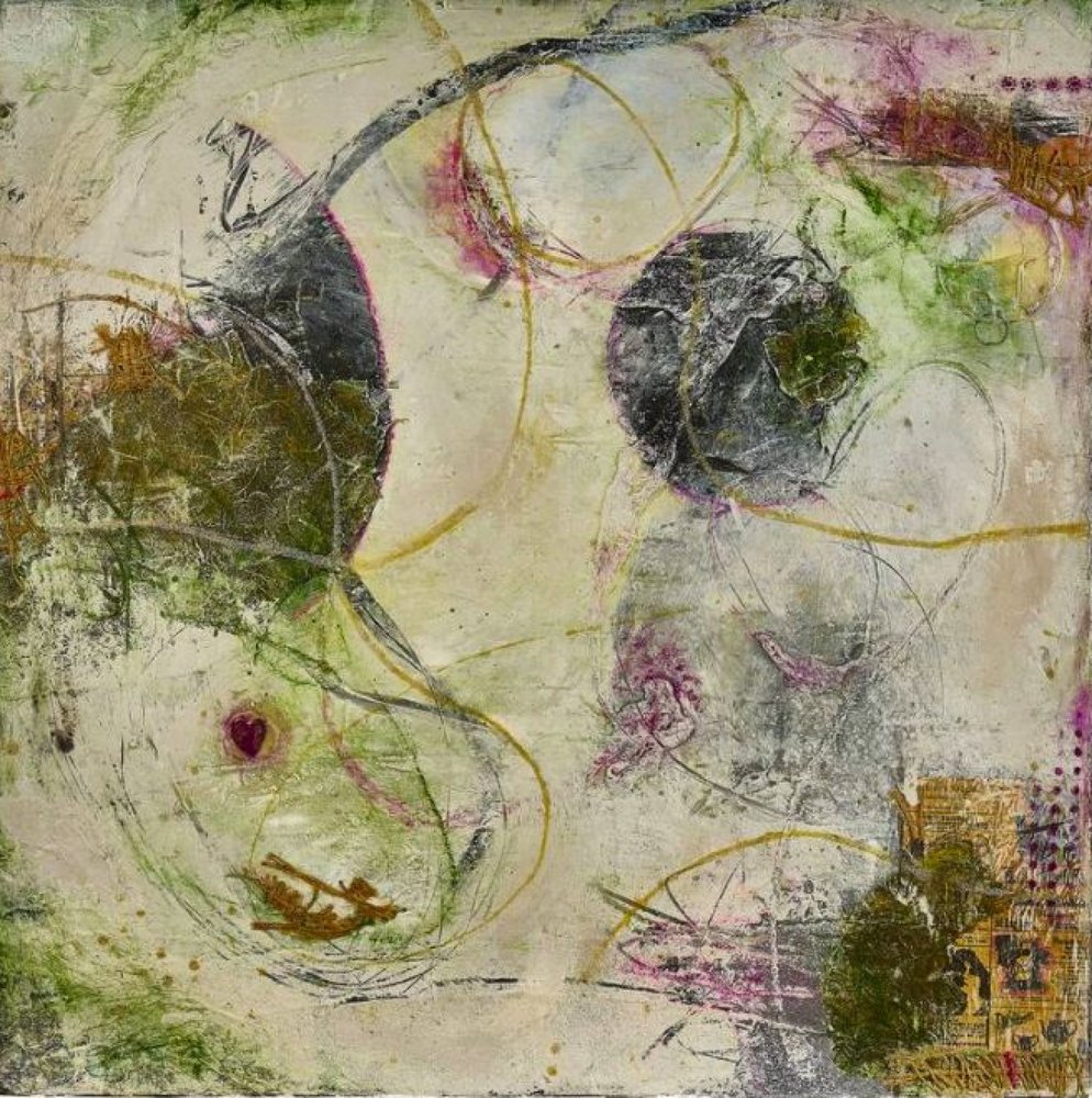 Warstwy abstrakcyjne w stylu organicznym autorstwa Deb Chaney