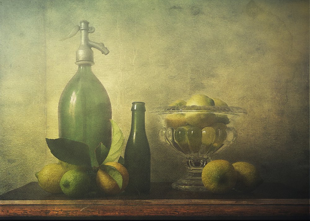 Retro martwa natura z cytrusami autorstwa Deborah Gugeri
