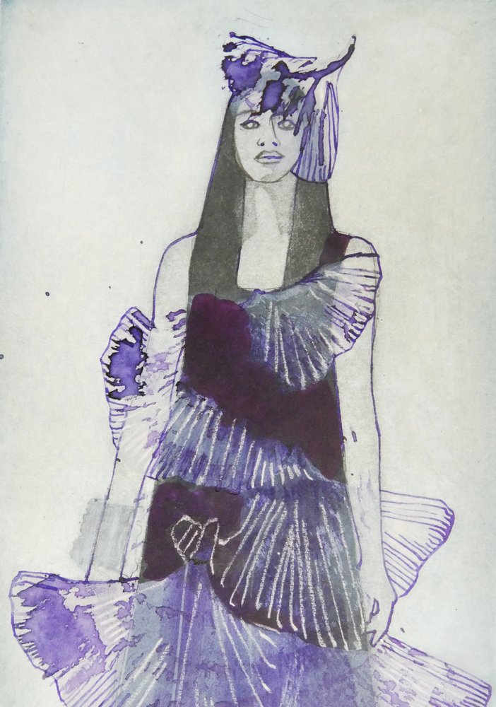 Elegancka moda w fioletowych barwach autorstwa Doris Schmitz