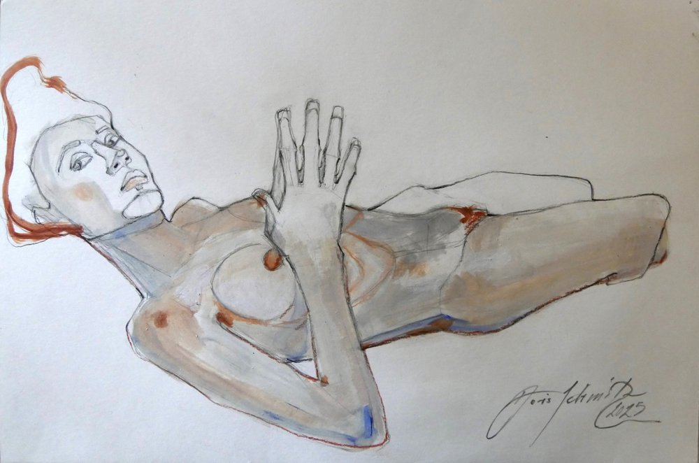 Egon Schiele pozuje autorstwa Doris Schmitz