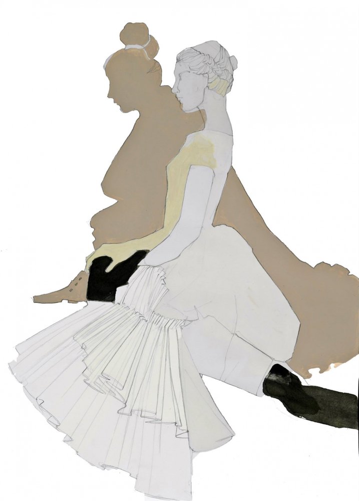 Elegancka sylwetka tancerki autorstwa Doris Schmitz