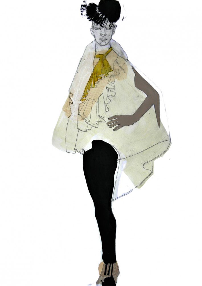 Elegancka ilustracja modowa autorstwa Doris Schmitz