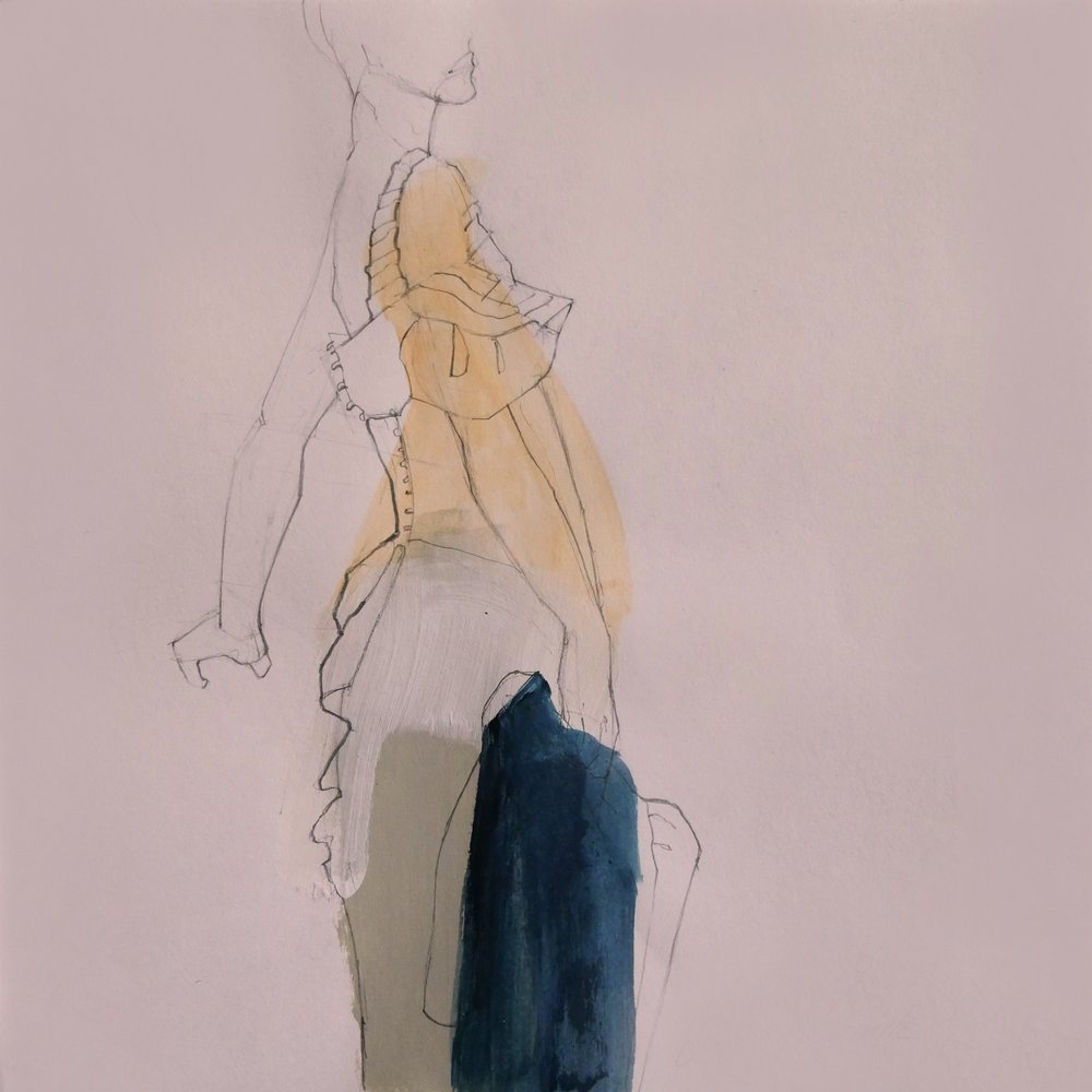 Elegancki szkic modowy autorstwa Doris Schmitz