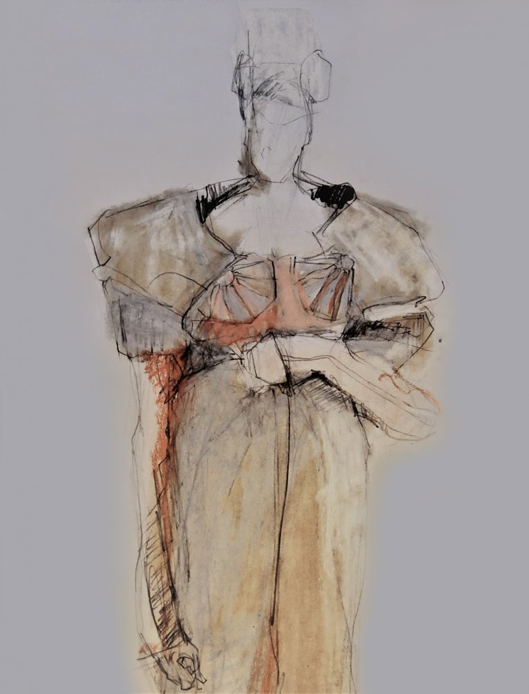 Elegancki szkic modowy autorstwa Doris Schmitz