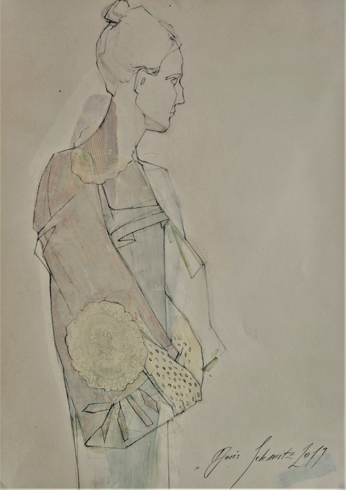 Profil eleganckiej kobiety autorstwa Doris Schmitz