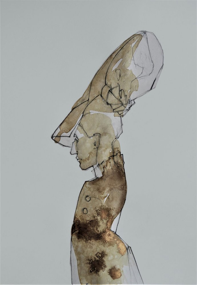 Profil eleganckiej kobiety autorstwa Doris Schmitz