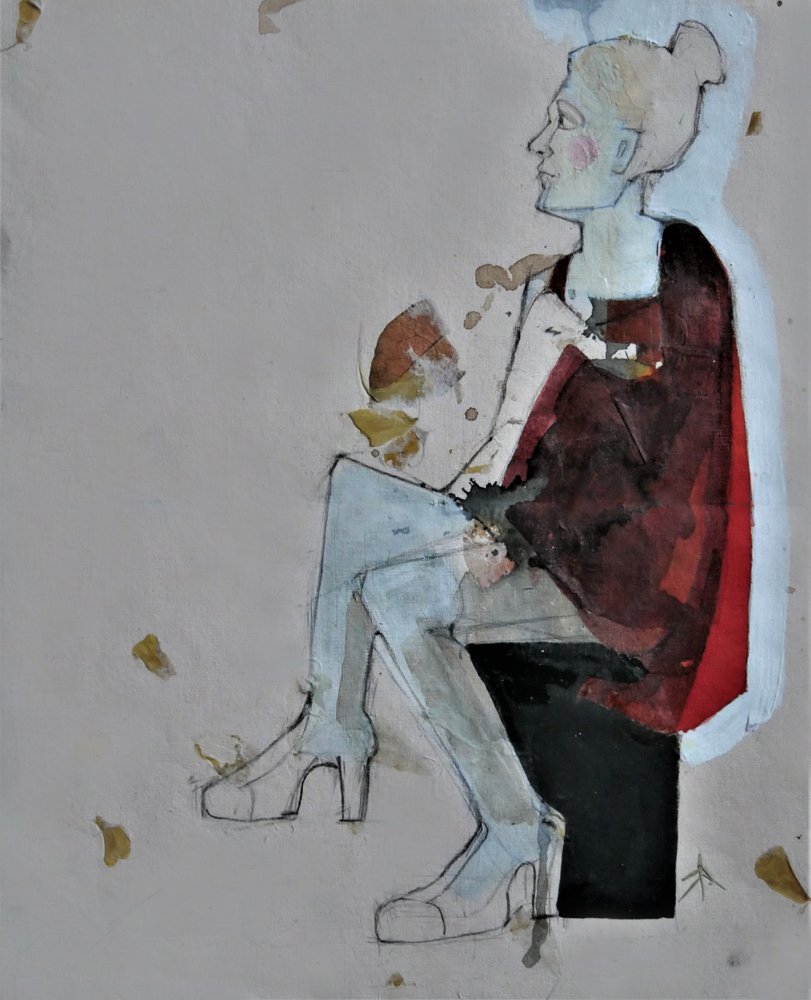 Profil eleganckiej kobiety autorstwa Doris Schmitz