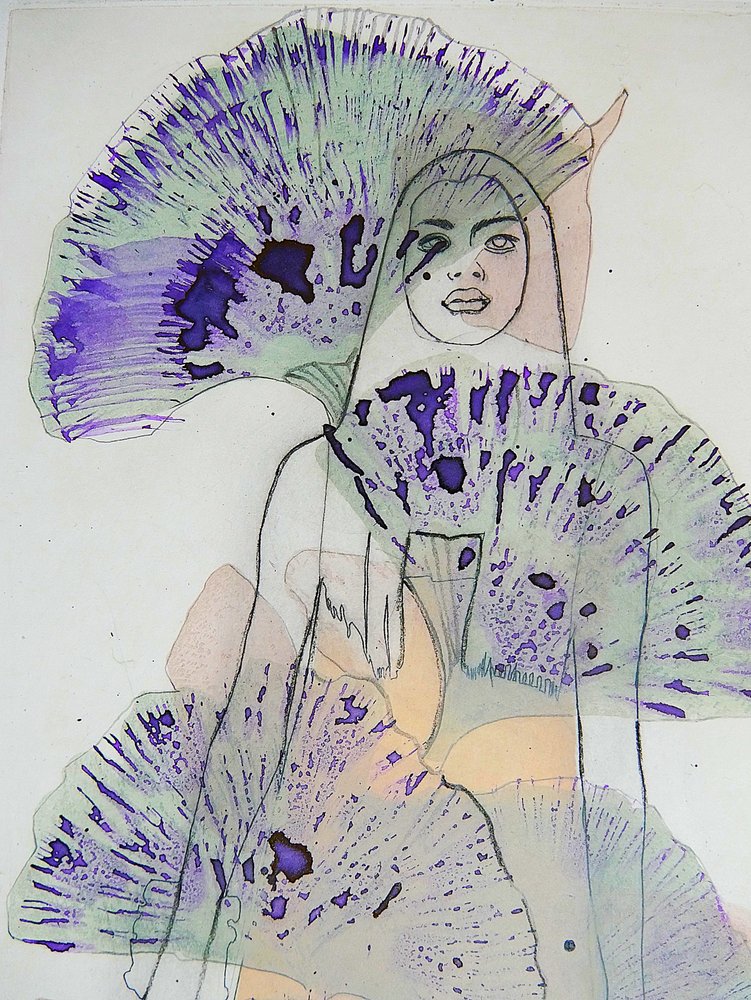 Eteryczny fioletowy portret autorstwa Doris Schmitz