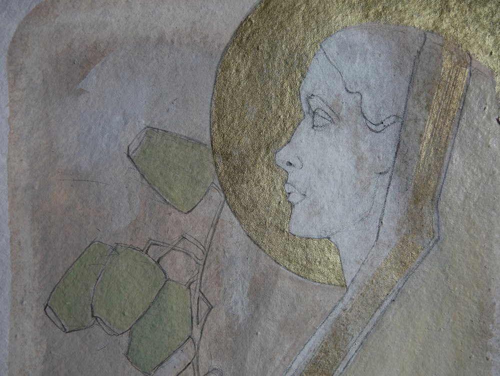 Profil kobiety „Golden Halo” autorstwa Doris Schmitz