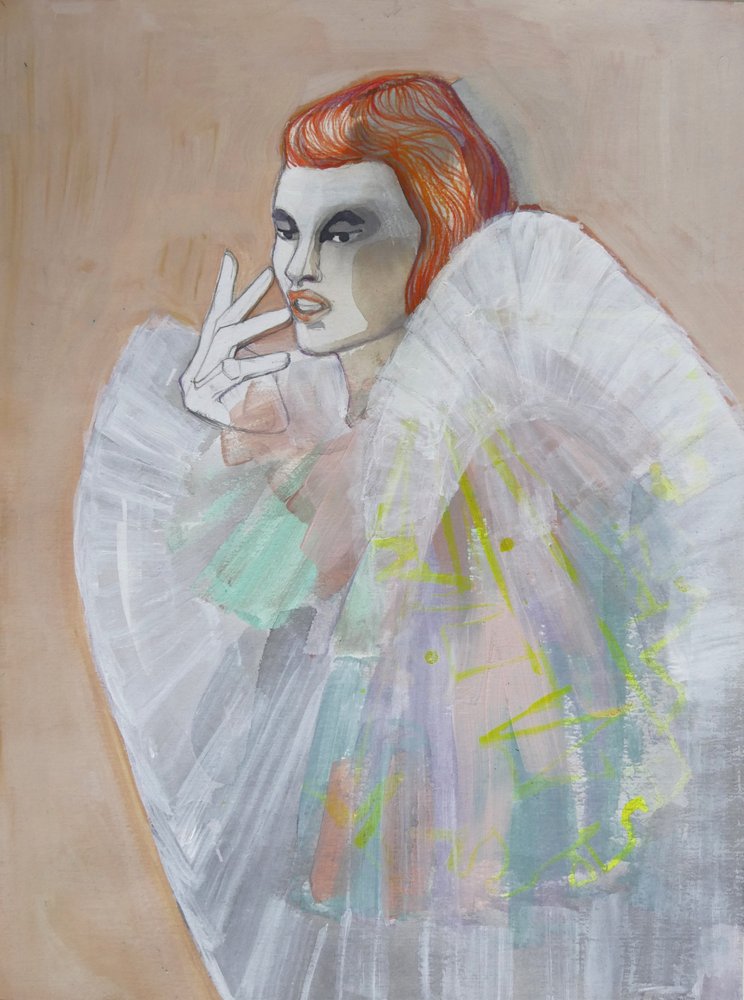 Portret modowy rudowłosej modelki autorstwa Doris Schmitz